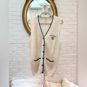 BDG Oversized Button-up Sweater Vest